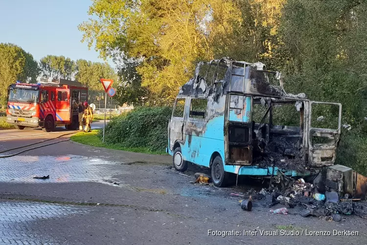 Camper in brand in Amstelveen