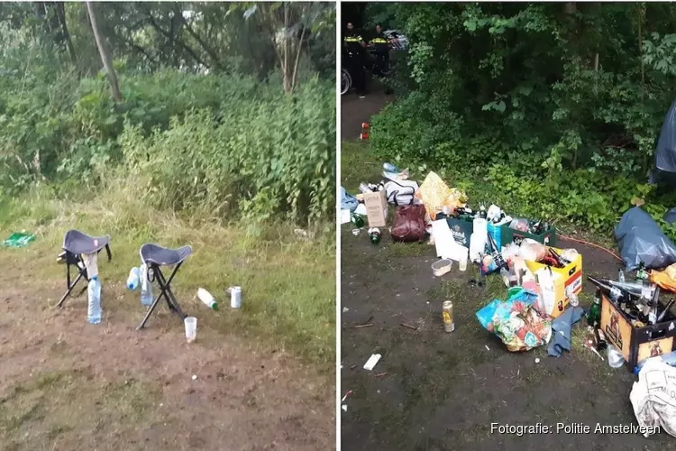 Illegaal feest in Amsterdamse Bos beëindigd