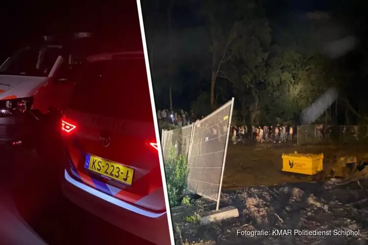 Illegaal feest onder viaduct Amsterdamse Bos beëindigd: &#39;Muziekinstallatie en lachgas&#39;