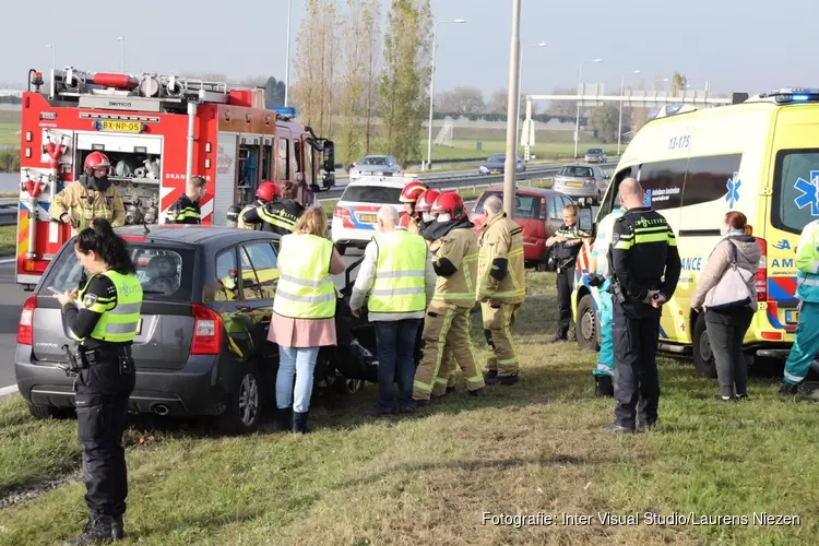 Veel blikschade bij ongeval N201