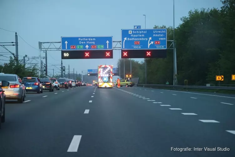 Dodelijk ongeval met taxi op A4 bij Badhoevedorp